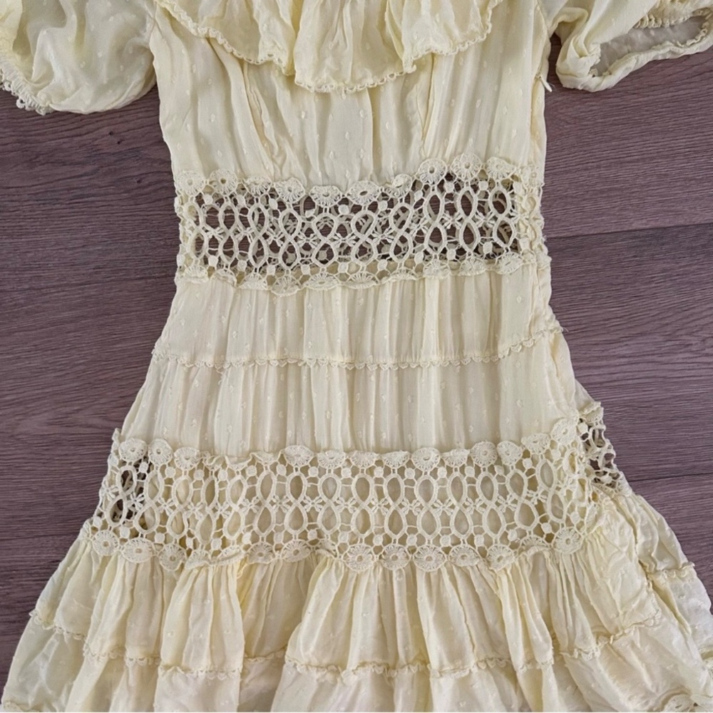 Free People Cruel Intensions Mini‎ Dress Lemon FLAW - Picture 6 of 9